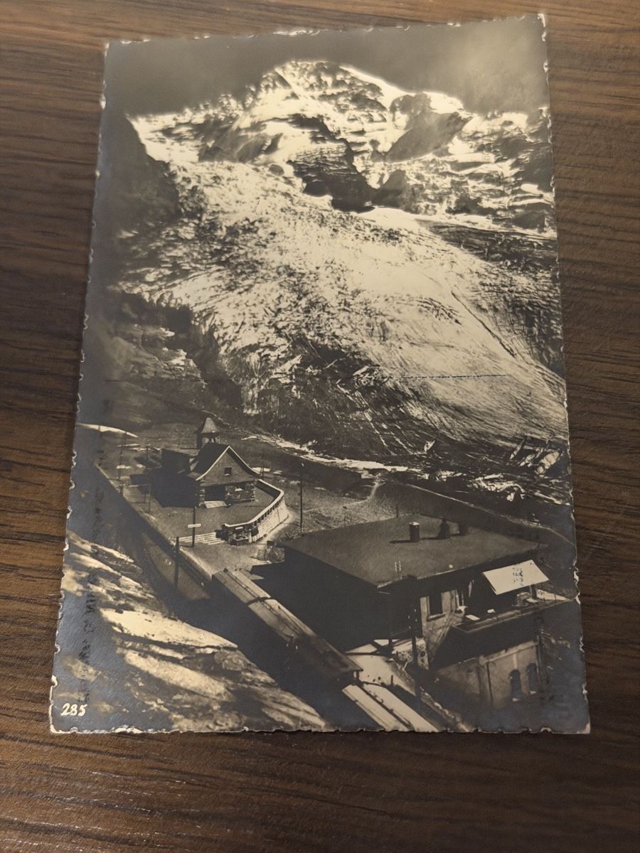 Cartoline postali: Vintage Postcard: Jungfraubahn, Mönch, Eigergletscher, 1920  – Usato da BADEN venduto da Sprinz