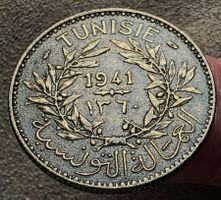 TUNESIEN 2 FRANCS 1360/1941