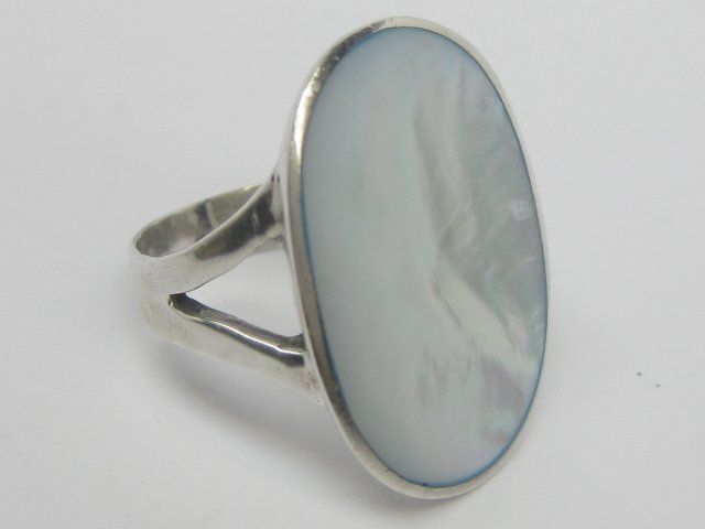Anelli: Vintage Silber Ring 925 Perlmutt Gr. 63 – Usato da Ermatingen venduto da Decovin 2