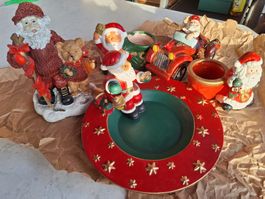 5ER SET WEIHNACHTSDEKORATIONEN - ROT GRÜN