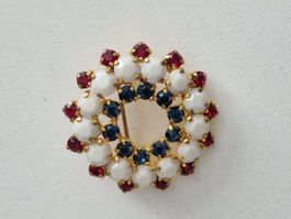 Reizende Brosche aus den 50ziger Jahren/goldfarben