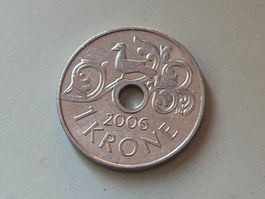 1 corona norvegese (1 Krone) del 2006