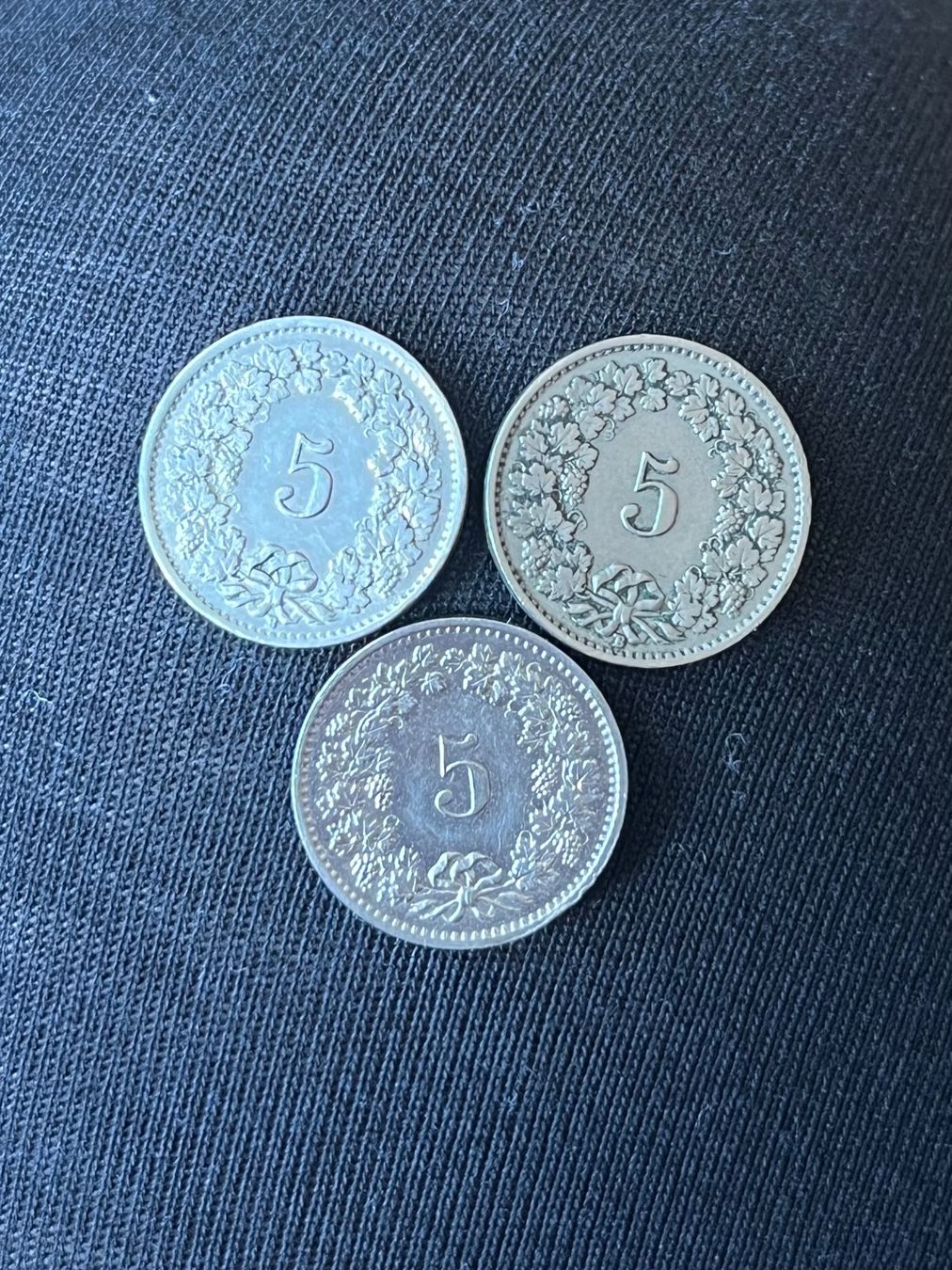 Tutti le monete: 3 5-Rappen-Münzen silberfarben – Usato da bern venduto da lea_9ttc 1