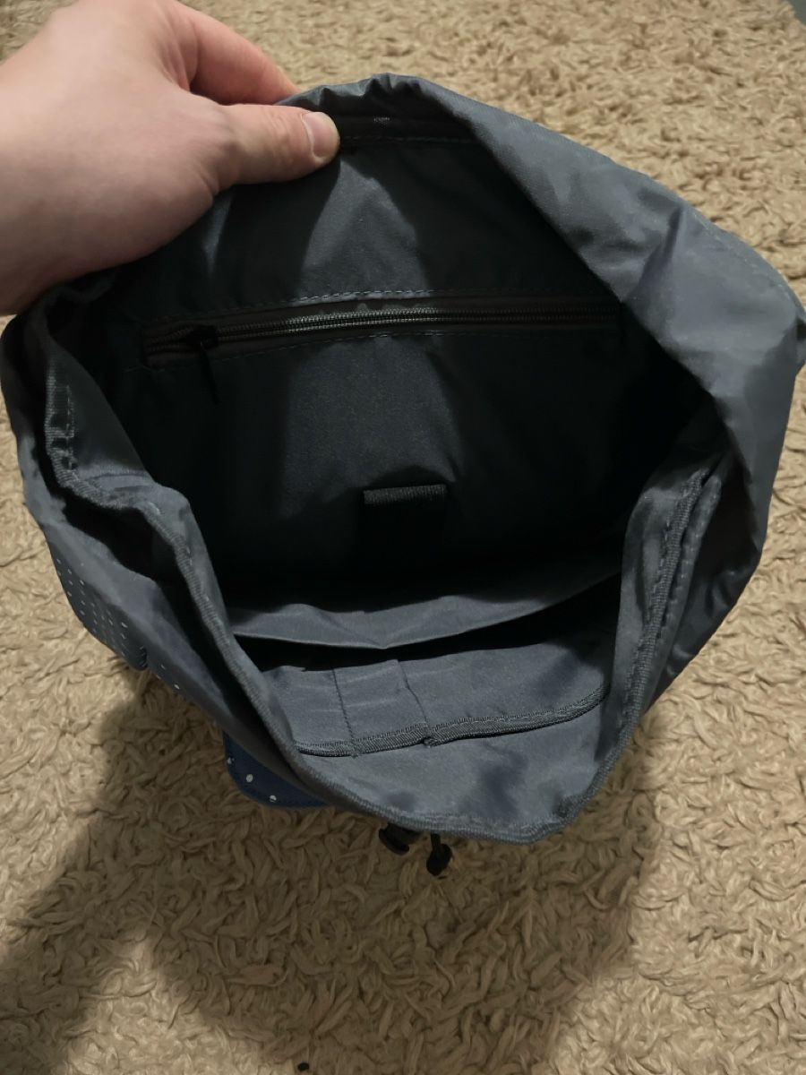 Rucksäcke: Rucksack Punkte blau mit Leder Details – Neu (gemäss Beschreibung) aus Unterkulm von AnoliOccasion 2