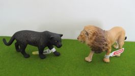 Schleich Raubkatzen, Panther und Löwe, neuwertig