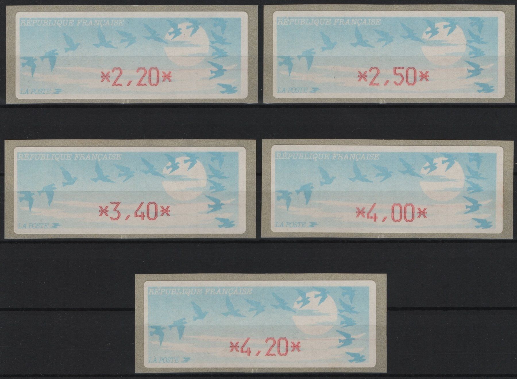 Alle Briefmarken: FRANKREICH - seltene ATM Serie – Neu (gemäss Beschreibung) aus Eglisau von Chperfins