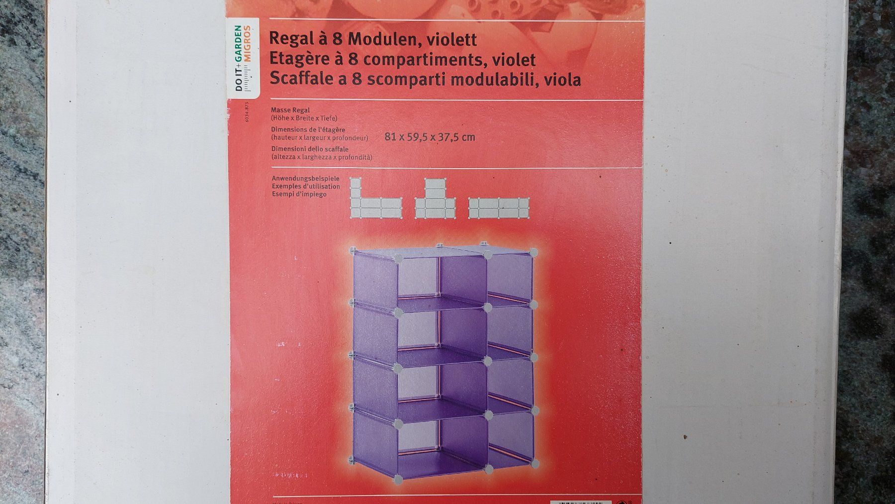 Scaffali: Neues, violettes Regal mit 8 Fächern, flexibel aufbaubar – Nuovo e nell'imballaggio originale da Muri b. Bern venduto da Spassholz 1