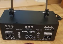 Lumières de fête RGB+UV, idéal pour soirées animées!