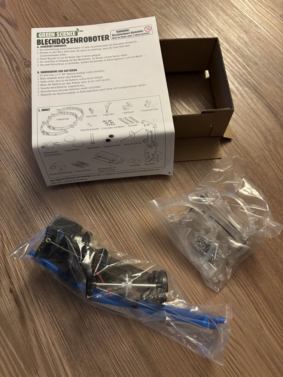 Kit bricolage: Bastelspass: Blechdosen Roboter Bausatz - Neu! – Nuovo e nell'imballaggio originale da Schliern b. Köniz venduto da Scotsman 1