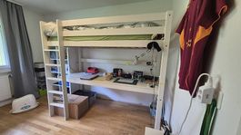 Lit mezzanine avec bureau