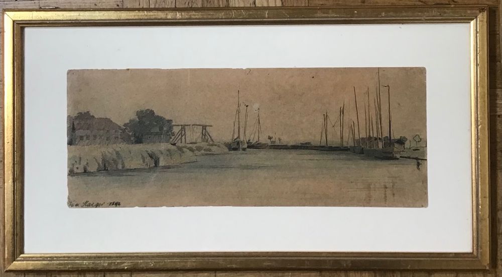 antike-hafenszene-aquarell-unleserlich-signiert-kaufen-auf-ricardo