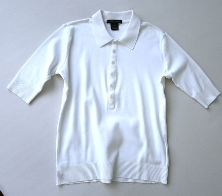 RALPH LAUREN schönes Polo-Shirt, weiss, Gr.S/P