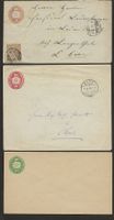 3x Tüblibrief Tübli Brief 1872 + Grossformat Zusatzfrankatur