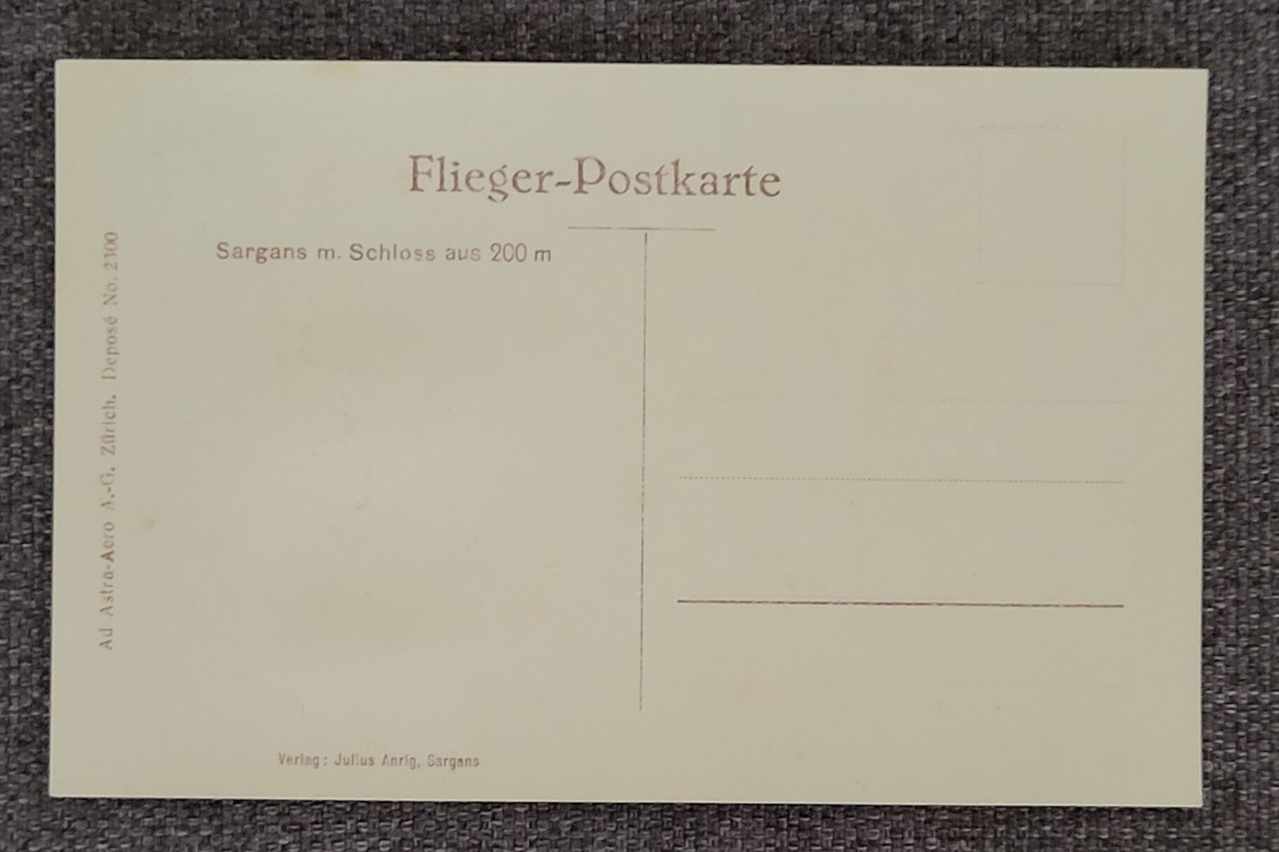 Cartoline postali: Antike Ansichtskarte Sargans Fliegerpostkarte – Nuovo (secondo la descrizione) da Sargans venduto da Macla4 1