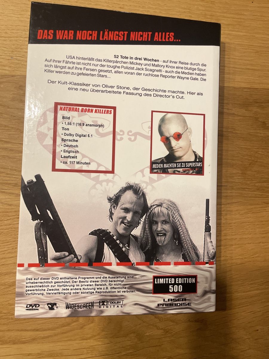 Tutti i DVDs: Natural Born Killers Grosse Hartbox DVD – Usato da Hagendorn venduto da masterchieff 1