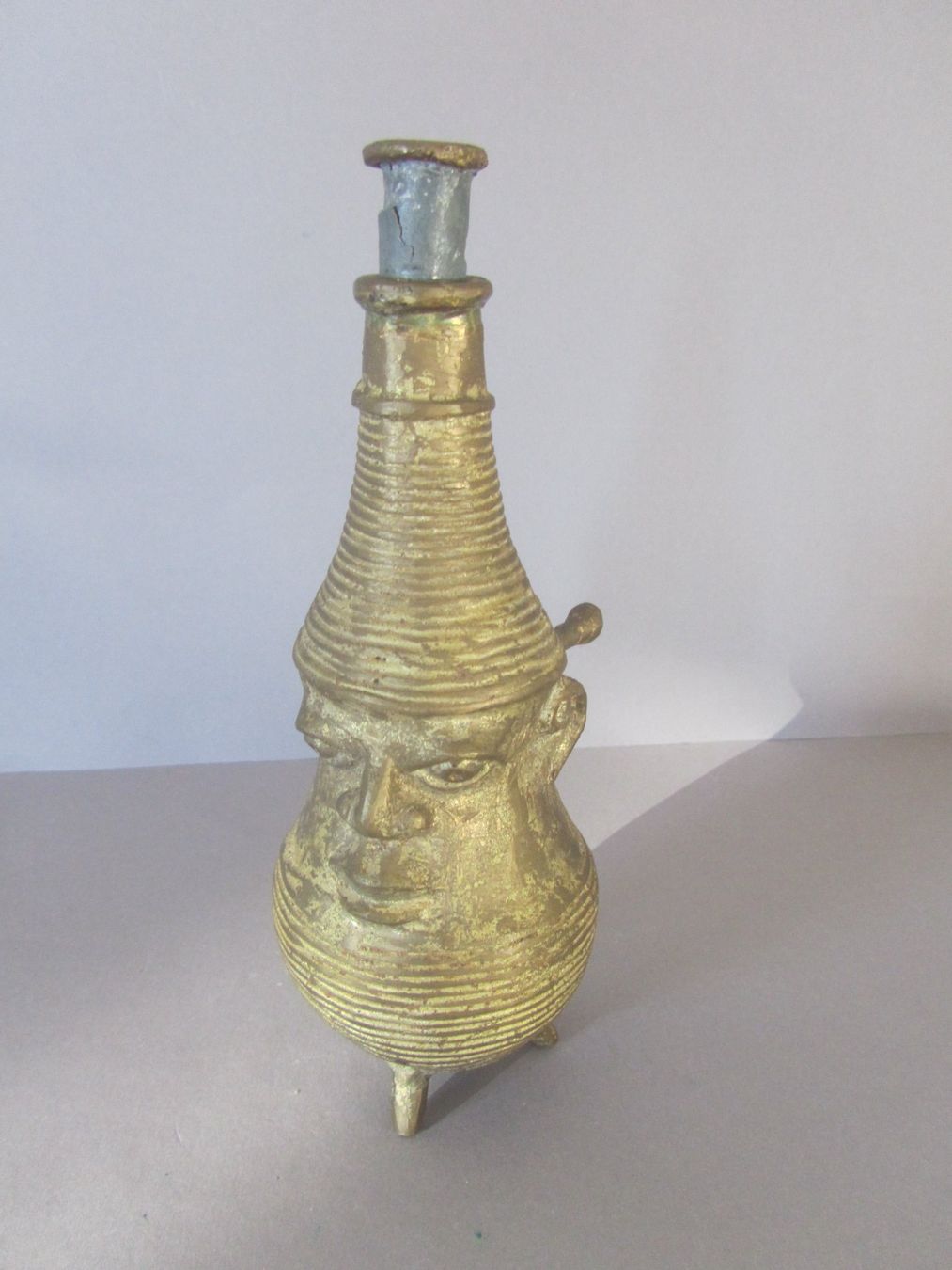 Skulpturen & Statuen: Gefäss mit Gesicht, Indien, Dhokra Art                   cbl – Gebraucht aus Seengen von mikelele 5