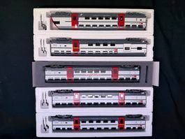 HAG H0 AC: 5-teiliges SBB IC 2000 Doppelstock-Set (Dosto)