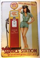Tankstelle 20 x 30 cm Blechschild. Kostenfreie Lieferung!