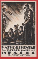 Basel  :  Katholikentag 12.9.1920  -  alte Karte