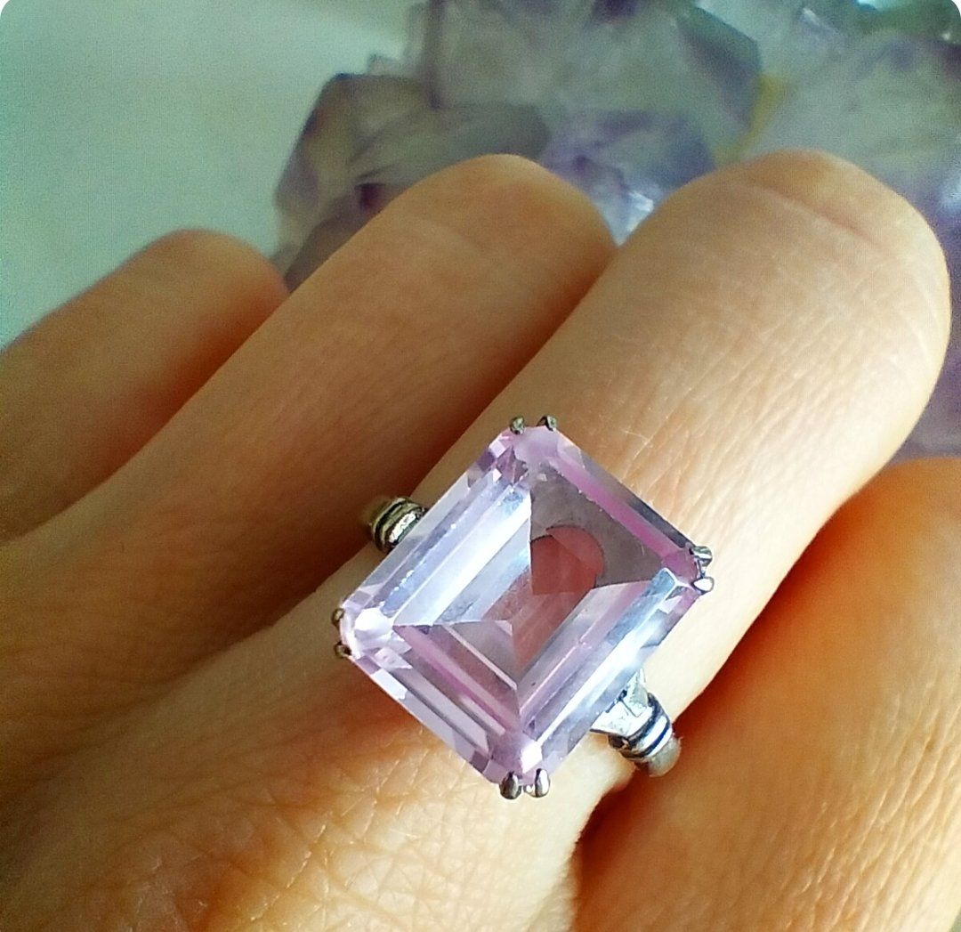 Anelli: Vintage Silber Ring mit Rosa Paste – Usato da schwyz venduto da larry91sz 7