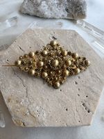 Vintage Filigrane Brosche goldfarben antiker Stil