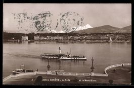 AK Genève, La Rade et le Mont-Blanc