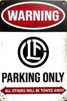 FC Lugano Parking Only Blechschild Englisch Fussball Steffen
