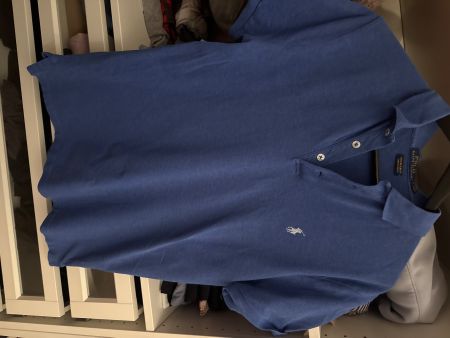 Polohemd Ralph Lauren Custom Slim Fit blau Grösse M