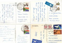 Südafrika Briefmarken Ansichtskarten Tiere Stempel