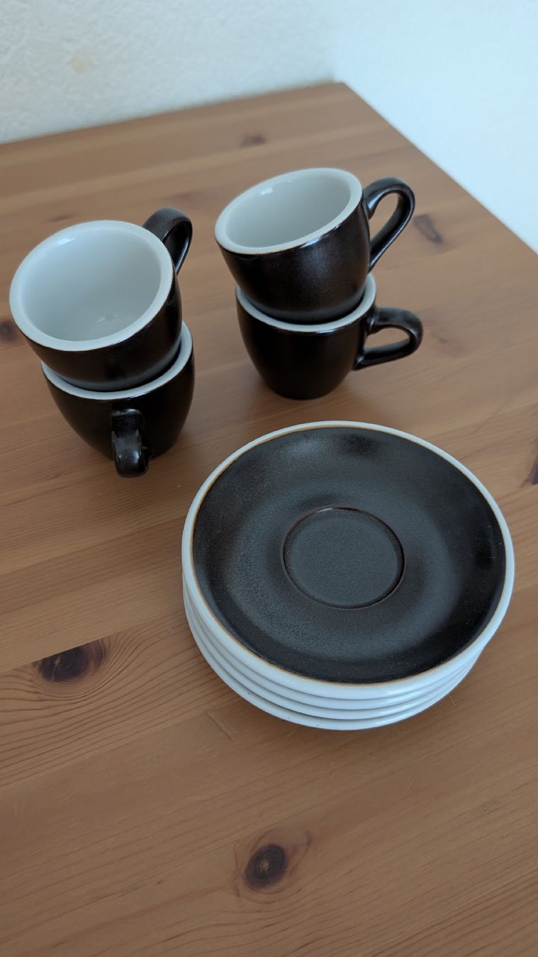Tasses: 4 Espressotassen & Untertasse LOVERAMICS – D'occasion à Zürich par adormideras 1
