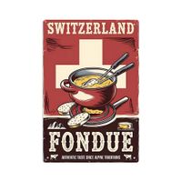 3 pieces / plaques vintage en metal 30 cm