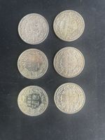 6 x 2.- Silber CH Jahr diverse 