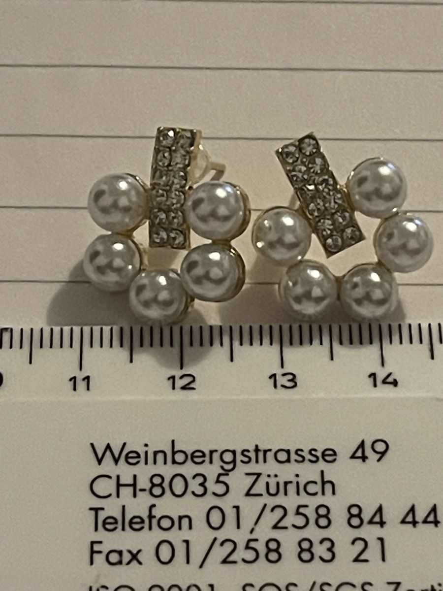 Orecchini pendenti & Orecchini a lobo: Boucles d'oreilles perles et brillants chics neuves – Nuovo (secondo la descrizione) da Kloten venduto da Vermicelles 6