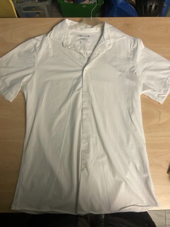 Zara stretch Hemd, Weiss, Gr. L, Slim Fit, Sommerhemd, Top!
