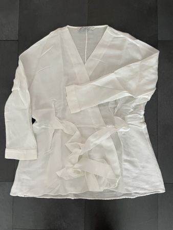 Elegant White Zara Blouse, Size S