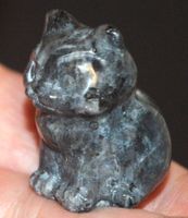 Deko Heilstein D-931 – Katze Larvikite 30x20mm