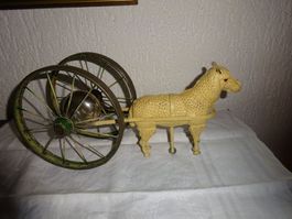 Rarität seltenes Schaf mit Glockenwagen aus Blech 1921