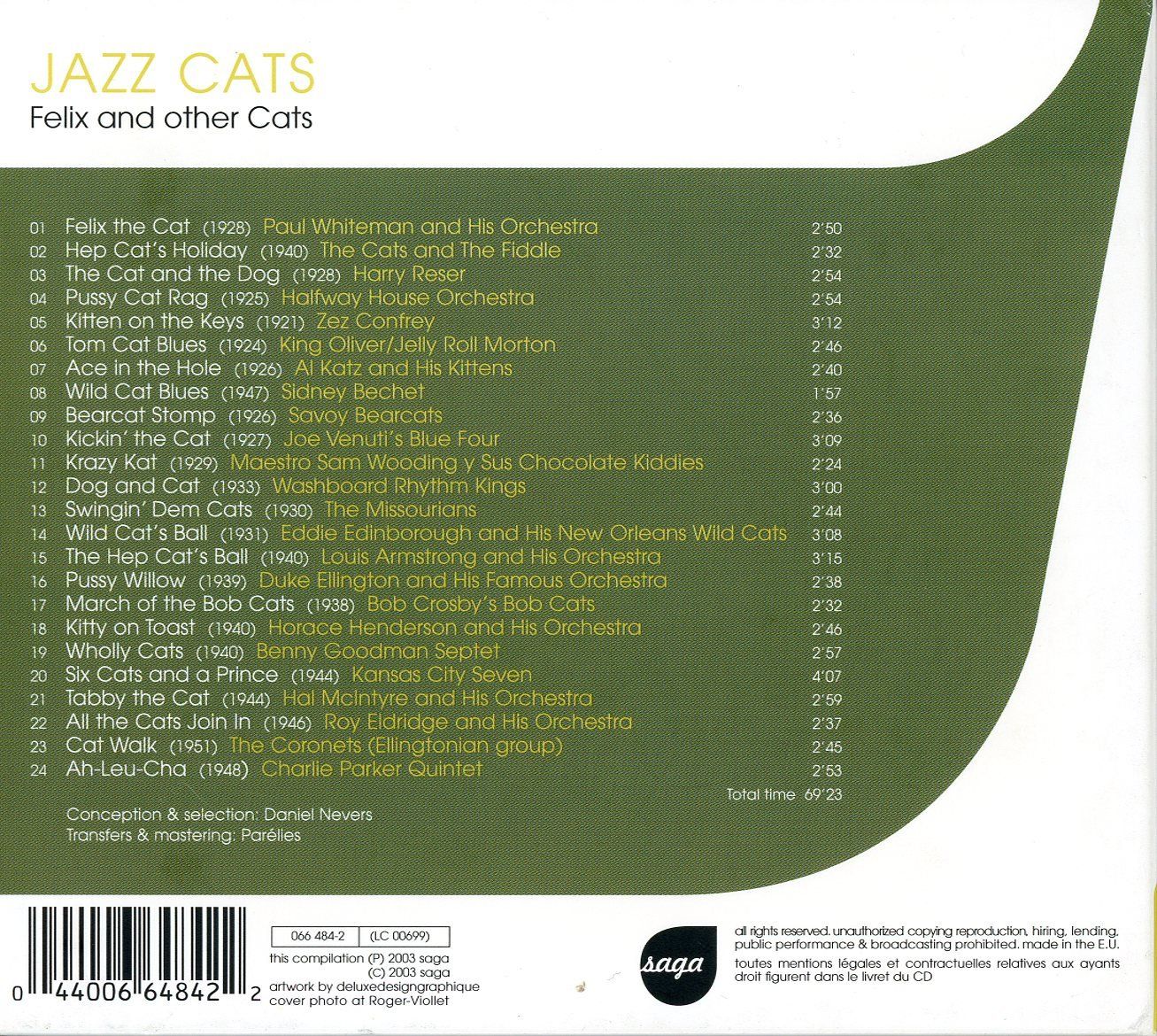 CD: CD - JAZZ CATS compilation (sagajazz 41) – Nuovo (secondo la descrizione) da Morges venduto da evnocha3 1
