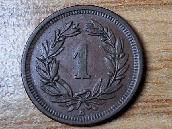 Toutes les monnaies: 1 Rappen 1895 – D'occasion à Münchenstein par purbach1 1