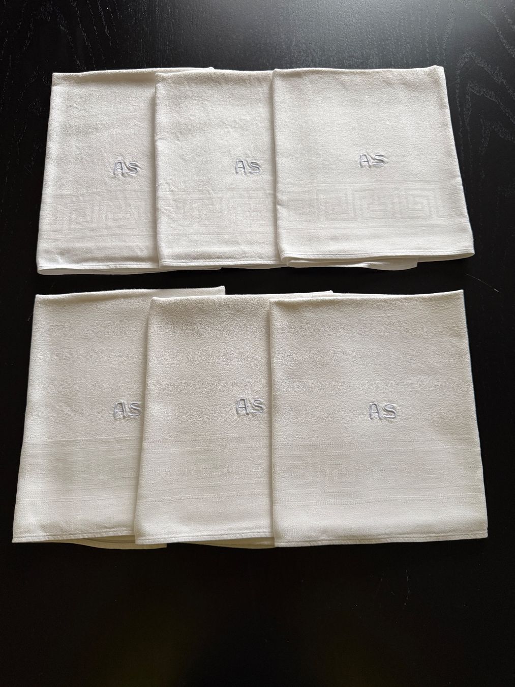 Strofinacci: Küchentücher Set, Vintage Leinen, Monogramm AS, 6 Stk. – Usato da Erstfeld venduto da Uhu1980