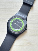 Swatch Skin Uhr Schwarz Gruen Quarz Armbanduhr 