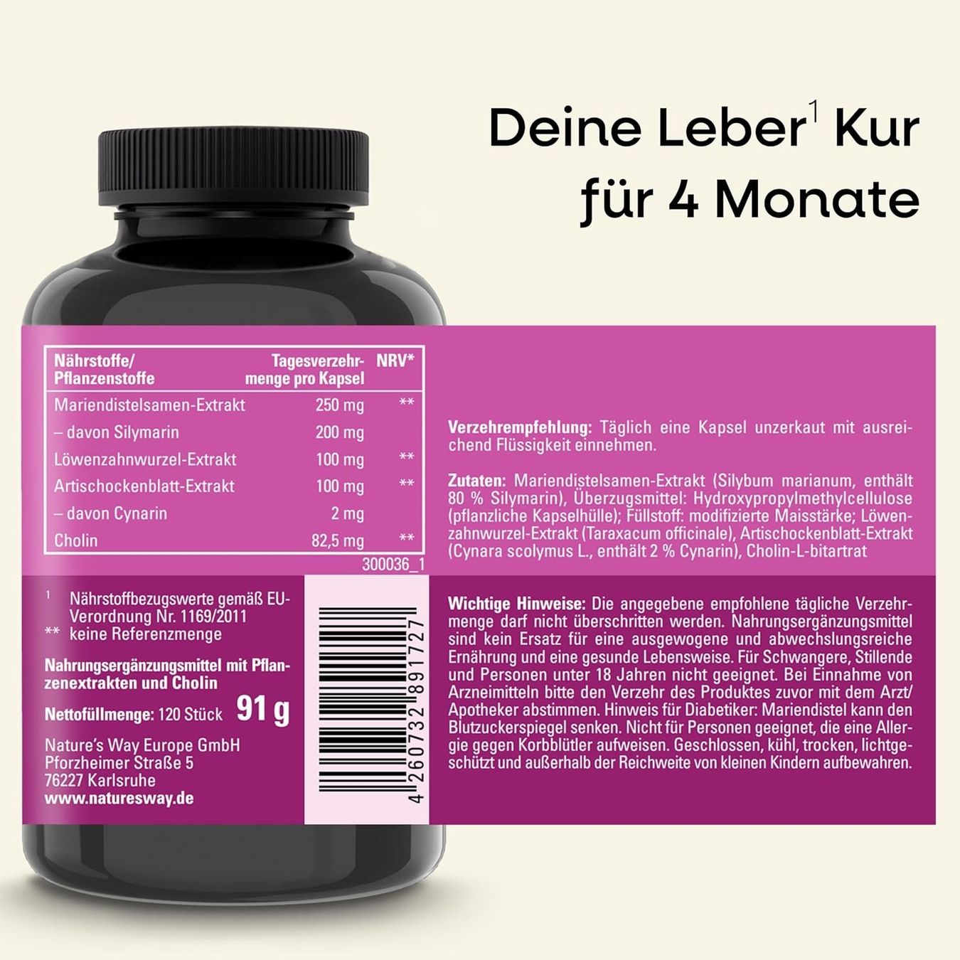 Cibi & Specialità: Mariendistel Leber Komplex 120 Kapseln – Nuovo e nell'imballaggio originale da Suhr venduto da SchnapperCH 5