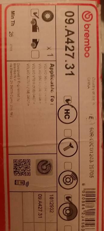 Tutti pezzi di ricambio auto: Bremsschieben Brembo Volvo – Usato da Egerkingen venduto da rac_vf7w 4