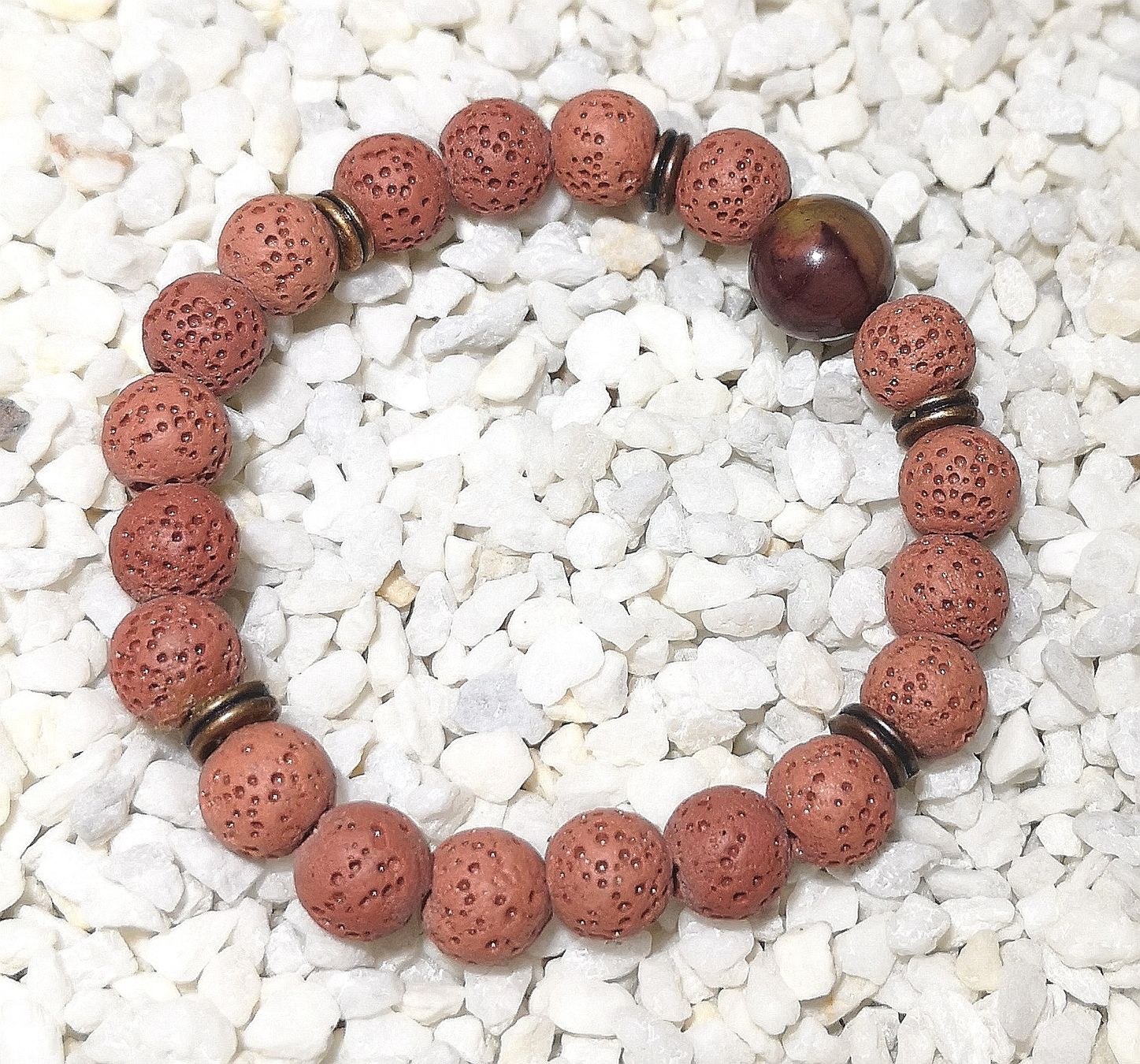 Bracciali & Braccialetti: altrosa Lavastein Armk. - Spendenaktion – Nuovo (secondo la descrizione) da Unterkulm venduto da Nachtigall 4