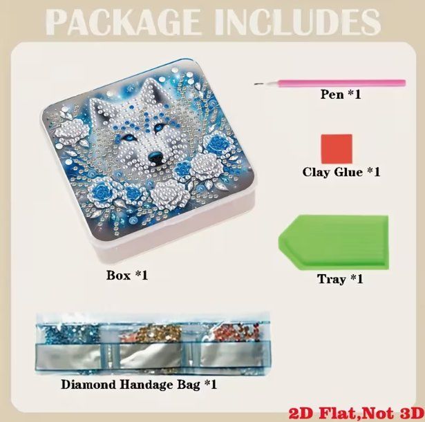 Kit bricolage: Diamond Painting Box Wolf – Nuovo e nell'imballaggio originale da Obergösgen venduto da Diamond-Painting 4