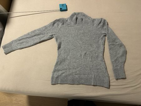 Pull col roulé gris, cachemire - Taille XS/S