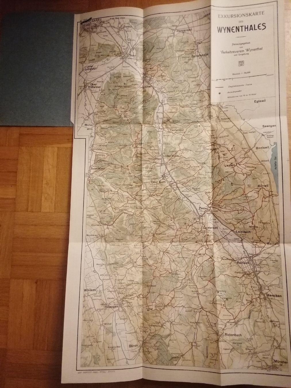 Cartine & Atlanti: Alte Exkursionkarte des Wynenthales 1905 – Usato da Hallau venduto da histoiremerveilleuse 4