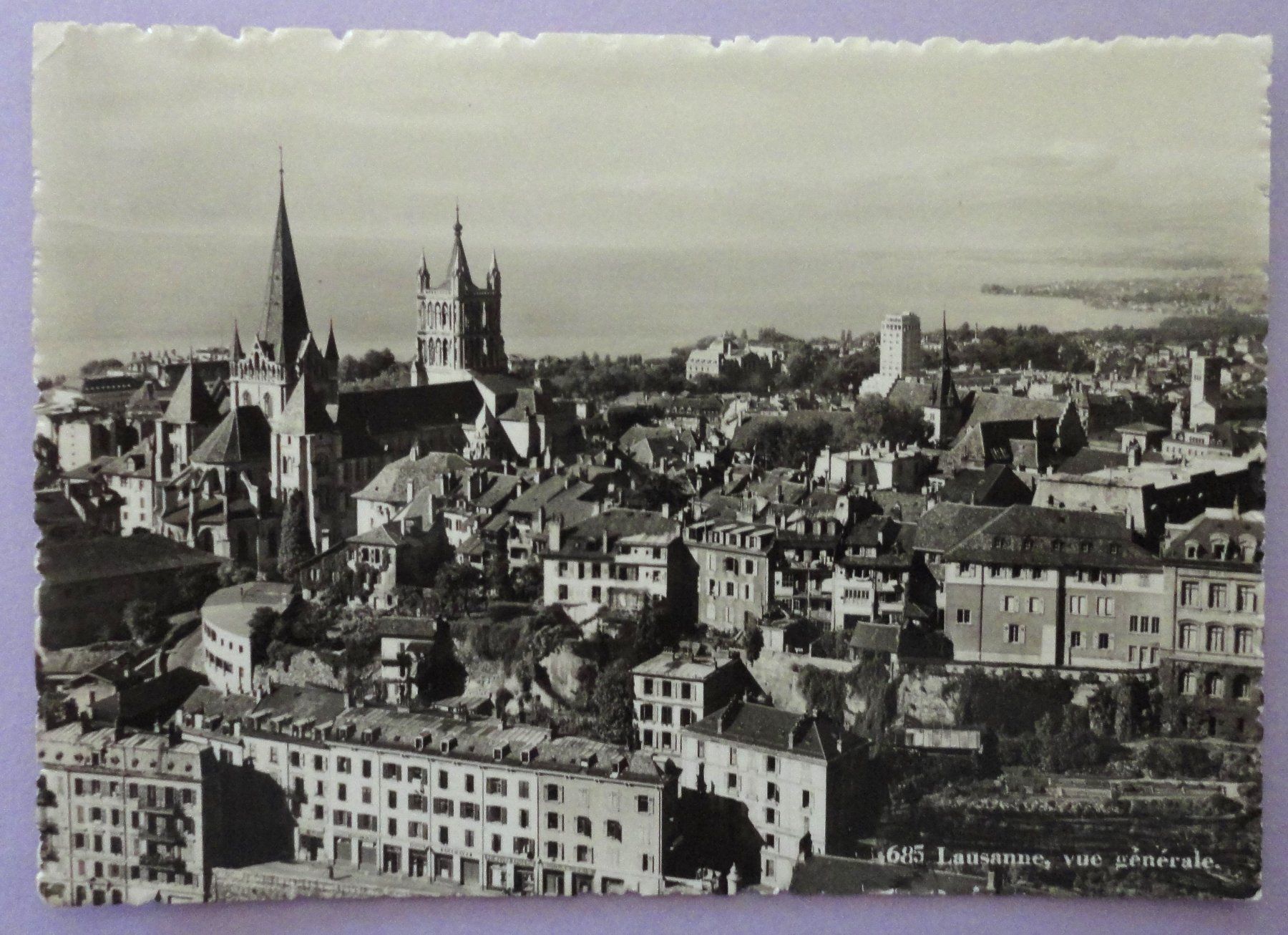 Cartoline postali: Lausanne, Vue générale – Usato da Fétigny venduto da Billy2miny