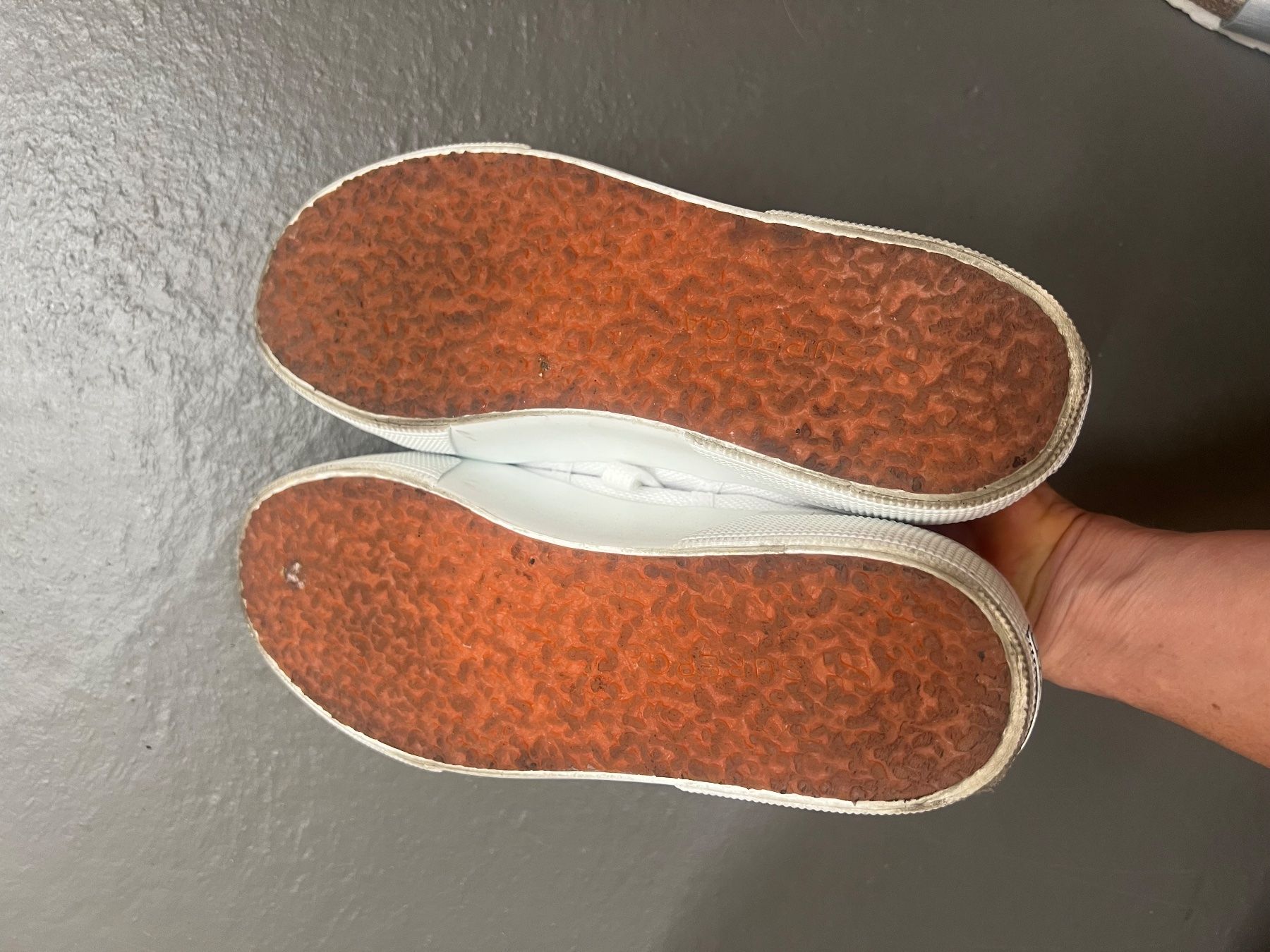 Superga Scarpe da uomo: *Superga Sneaker weiss, Gr. 38, mit Plateau* – Usato da Zürich venduto da FLGM 2