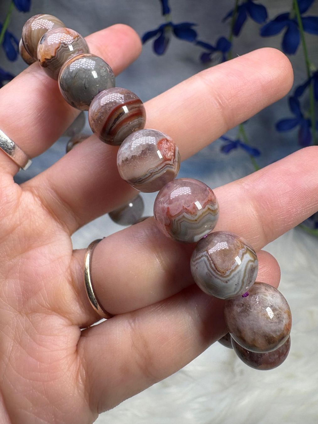 Minerali & Pietre curative: Armband aus Achat mit Amethyst Auralite – Nuovo e nell'imballaggio originale da Neuheim venduto da m.hald 5